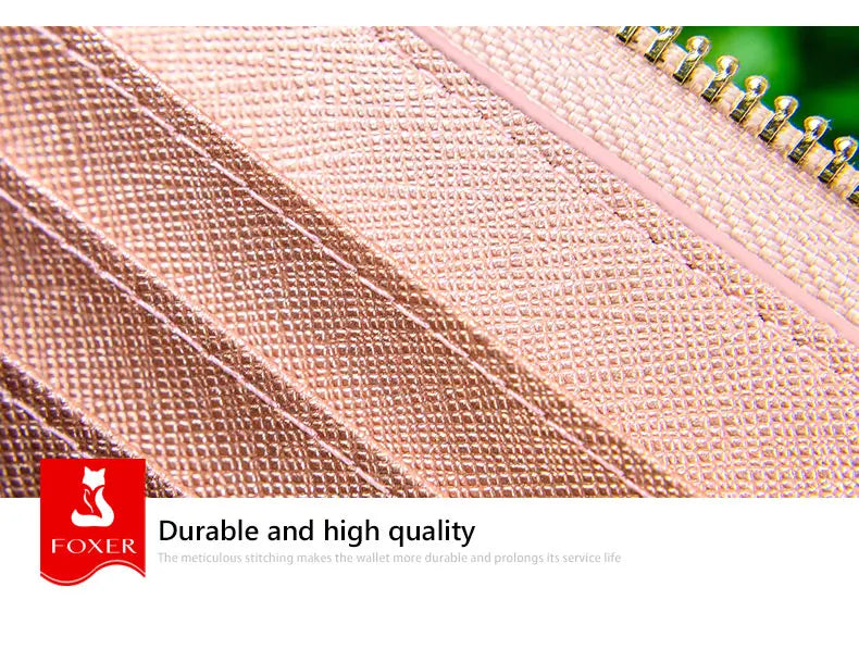 Leather Zip Clutch Organizer with Wristlet