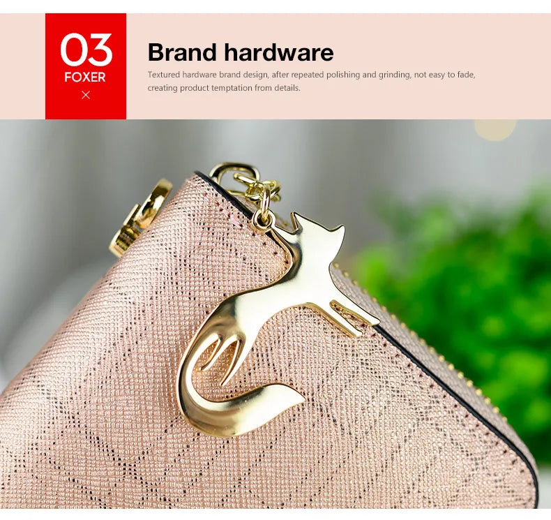 Leather Zip Clutch Organizer with Wristlet