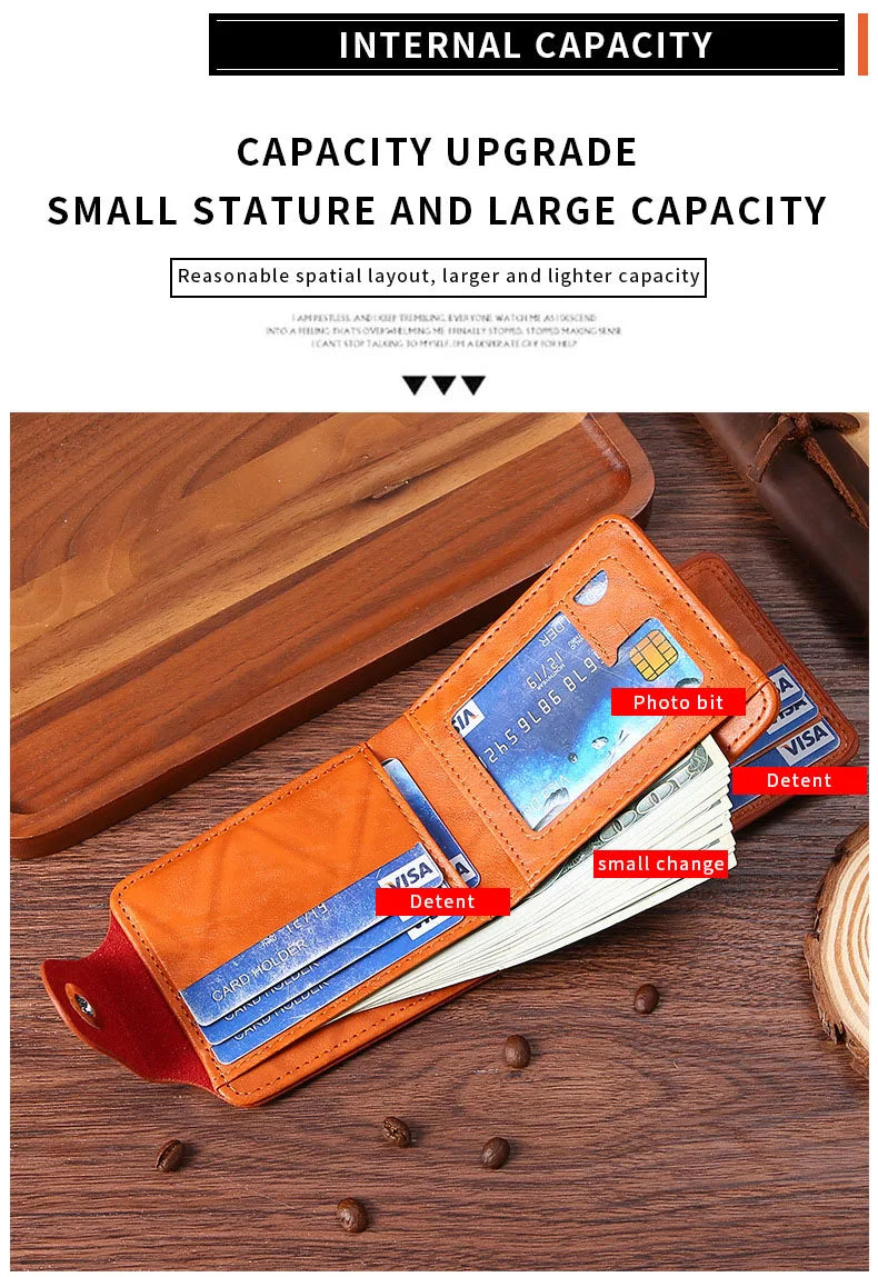 Vintage PU Card Organizer with Coin Pocket